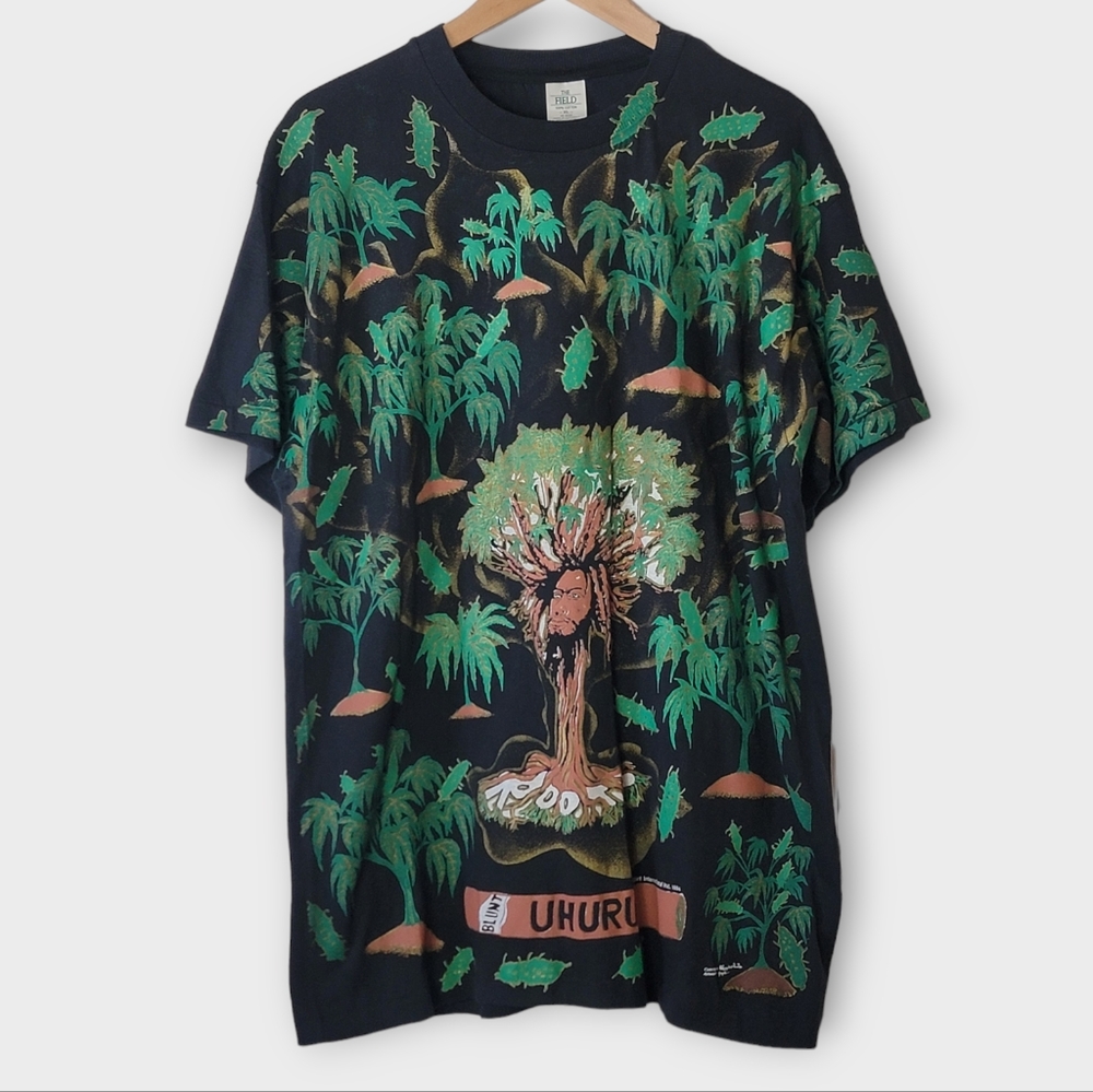 Vintage 90s Rare 1994 Black Roots Uhuru Liberation Single Stitch T Shirt XL